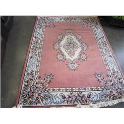 PINK FRINGED AREA CARPET