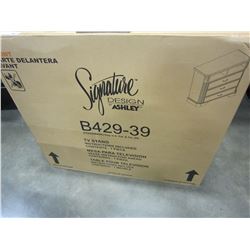 NEW IN BOX ASHLEY SIGNATURE DARK FINISH TV/ MEDIA CONSOLE RETAIL $1899