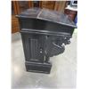 Image 4 : CARVED BLACK PODIUM WITH INSET LEATHER, FLIP TOP AND SIDE STORAGE