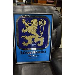 LOWENBRAU MUNICH MIRRORED ADVERT