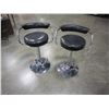 Image 1 : PAIR OF CHROME AND LEATHER STOOLS
