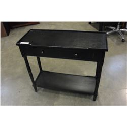 BLACK 2 DRAWER HALL STAND