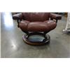 Image 2 : RED LEATHER ARM CHAIR