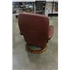 Image 3 : RED LEATHER ARM CHAIR