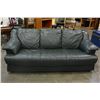 Image 1 : GREEN LEATHER SOFA