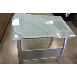 Modern Chrome And Glass Desk