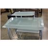 Image 5 : MODERN CHROME AND GLASS DESK