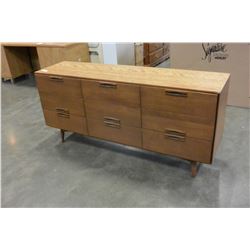 MID-CENTURY MODERN 9 DRAWER WALNUT DRESSER - MADE IN CANADA