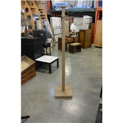 COAT TREE W/ BRASS ADJUSTABLE HOOKS