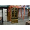 Image 2 : WALNUT 2 PEICE DISPLAY CABINET