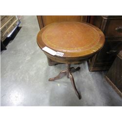 LEATHER INSERT PARLOUR TABLE