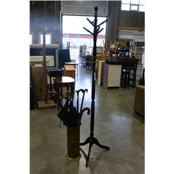 COAT TREE AND UMBRELLA STAND W/ CANES