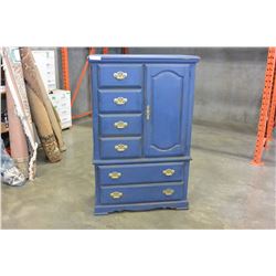 BLUE PAINTED 6 DRAWER DRESSER