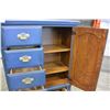 Image 4 : BLUE PAINTED 6 DRAWER DRESSER