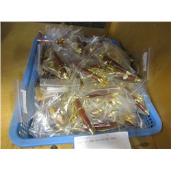 TRAY OF NEW KEYCHAINS PENS