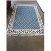 Image 1 : BLUE FRINGED AREA CARPET