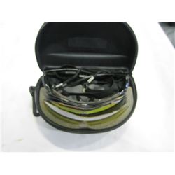 PAIR OF OAKLEY GLASSES W/ 5 INTERCHANGABLE LENSES
