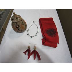 NATIVE JEWELRY AND BASKET