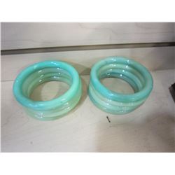 8 JADE LOOK BANGLES