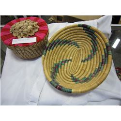 WOVEN BASKET AND WICKER BASKET