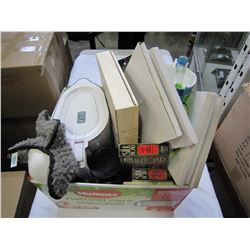 BOX OF VANCOUVER HOTPLATES AND OTHER NEW ITEMS