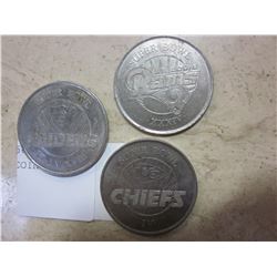 3 BUDWEISER SUPERBOWL COINS