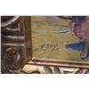 Image 2 : Gilt framed original oil on canvas painting of a young woman signed by artist Yves Diey, 9" X 7"