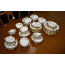 Large selection of Royal Crown Derby "Royal Pinxton Roses" A1155 bone china including twelve each of