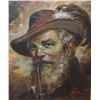 Image 1 : Framed oil on canvas portrait painting of old gentleman, seal and dated on verso Nov.25/76 signed by