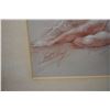 Image 2 : Original sanguine chalk drawing of a nude by French artist Yves Diey, 8" X 10 1/2"