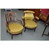 Image 2 : Three piece Victorian Sheraton parlour set including settee and a ladies and gent's armchair