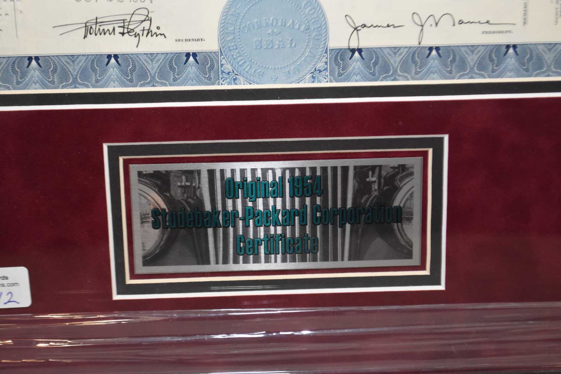 Studebaker-Packard Corporation Stock Certificate