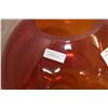 Image 2 : Evolution by Waterford red, amber ginger swirl art glass vase 11" in height