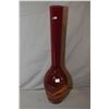 Image 1 : Evolution by Waterford red, amber ginger swirl art glass stem vase 24" " in height