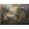 Image 1 : Framed antique oil on canvas painting of a hunt scene, no artist signature seen, 30" X 40"