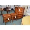 Image 1 : Quality circa 1960 bedroom suite including five drawer highboy, nine drawer mirrored dresser, two ni