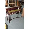 Image 1 : Antique style French ladies delicate writing desk with leather inset writing surface, top galley wit