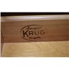 Image 3 : Krug made maple parlour set including loveseat, parlour chair and two single drawer step tables