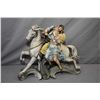 Image 1 : An Italian made Borsato porcelain figurine of a romance cover style couple 12 1/2" in height