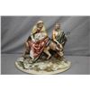 Image 1 : An Italian made Borsato porcelain figure of Mary, Joseph and baby Jesus, 11" in height