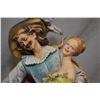 Image 2 : An Italian made Borsato porcelain figure of a Zoro type character wooing a young woman, 13" in heigh