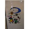 Image 1 : Framed limited edition coloured lithograph pencil signed by artist Joan Miro, 24" X 16"