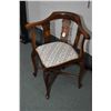 Image 1 : Antique Sheraton corner chair with inlaid paneled supports and banding