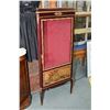 Image 1 : French style single door corner display cabinet with hand painted lower panel, attached decorative o