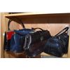 Image 2 : Shelf lot of vintage ladies handbags and purses including patent leather, two genuine eel skin bags,