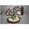 Image 1 : Selection of Oriental porcelain plates and collectibles including a bird motif hand painted plate, f