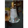 Image 2 : Vintage bridge lamp with hand painted floral motif glass shade