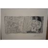 Image 1 : Framed limited edition etching by Picasso of the artist at work in his studio, pencil signed 74/750,