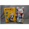 Image 1 : Vintage Japanese tin battery operated "Telephone Rabbit" with ringing, talking and rocking motion, i