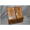 Image 1 : Antique burl walnut Victorian desk organizer/letter box with calendar, complete with all 31 days, 12